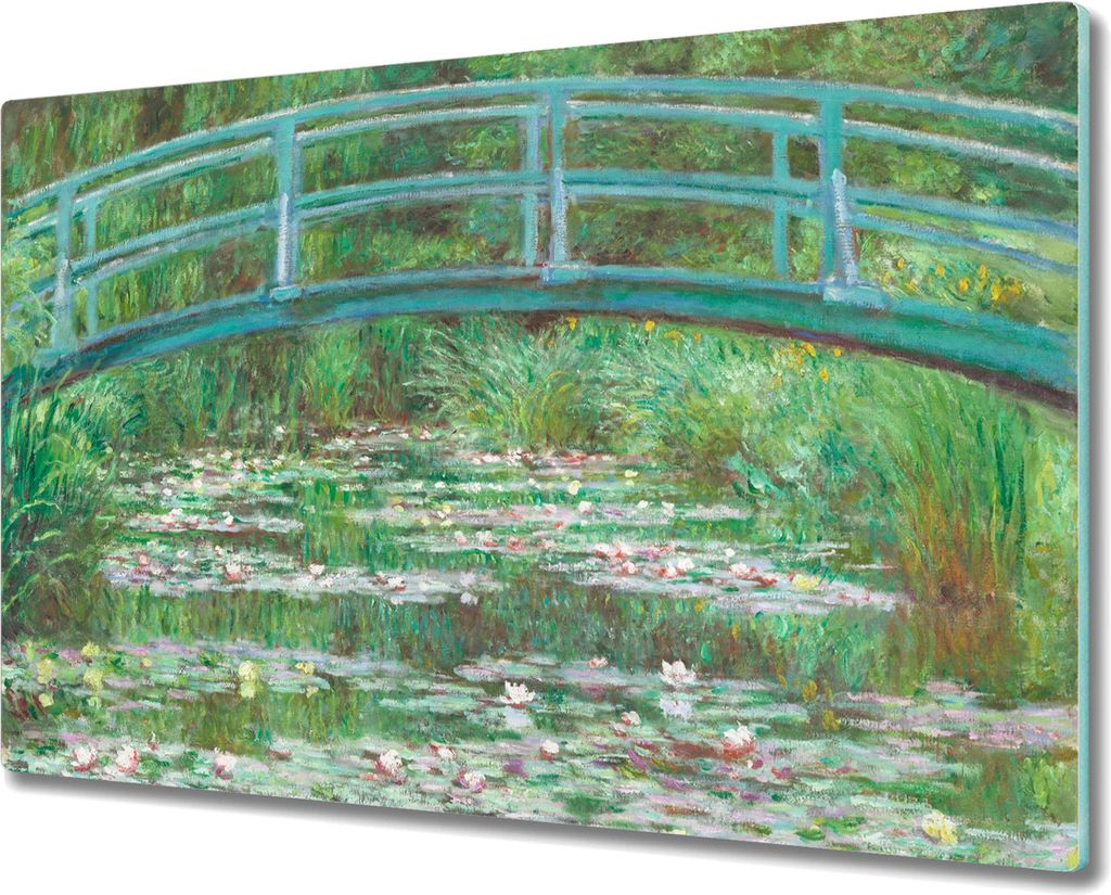 Coloray Hackbrett Kochplattenabdeckung Herdabdeckplatte 80x52 cm Schneidebrett Küchenbrett - Die meisten Natur Monet