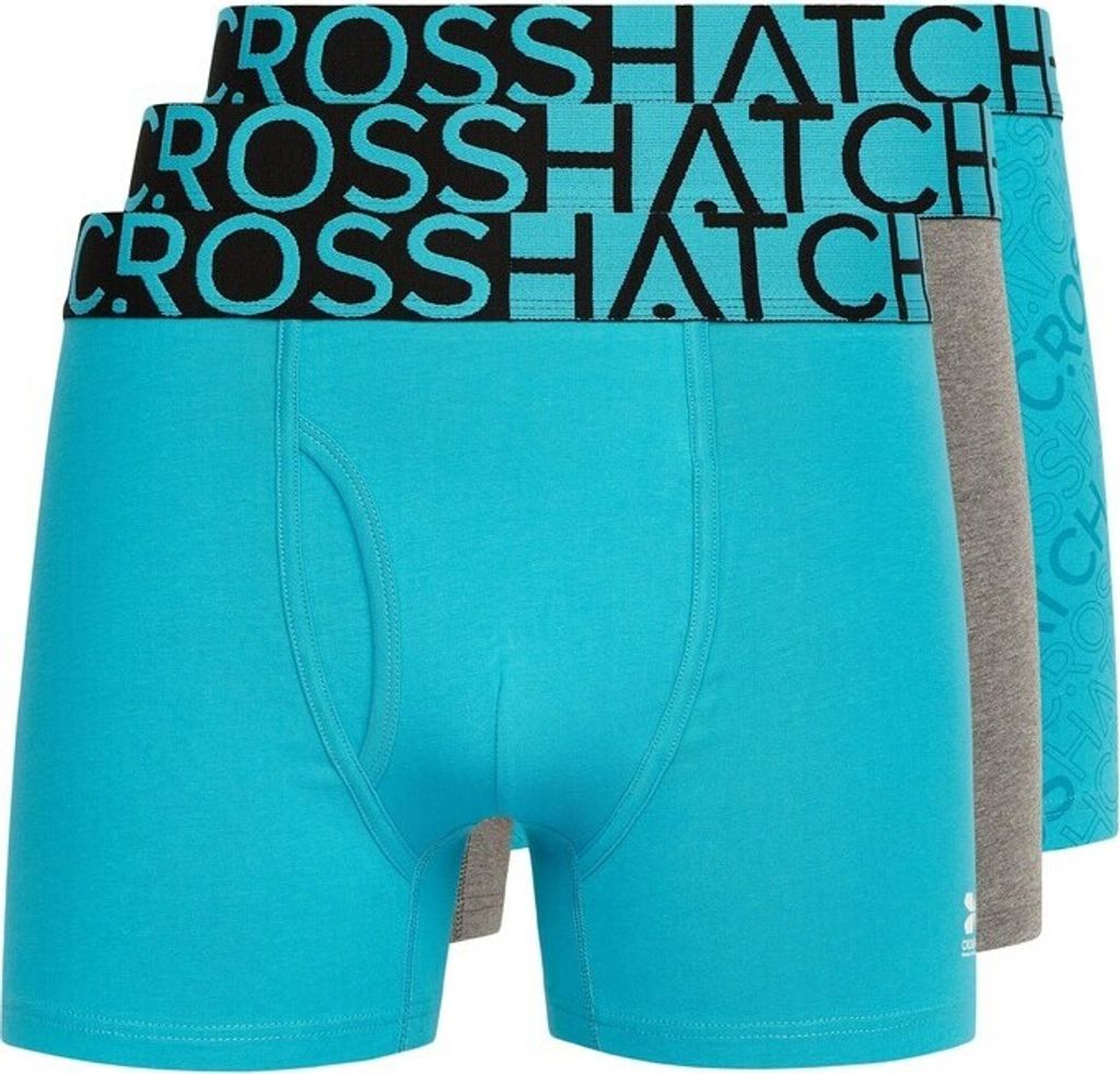 Crosshatch - "Typan" Boxershorts für Herren (3er-Pack) BG866 (L) (Petrol)