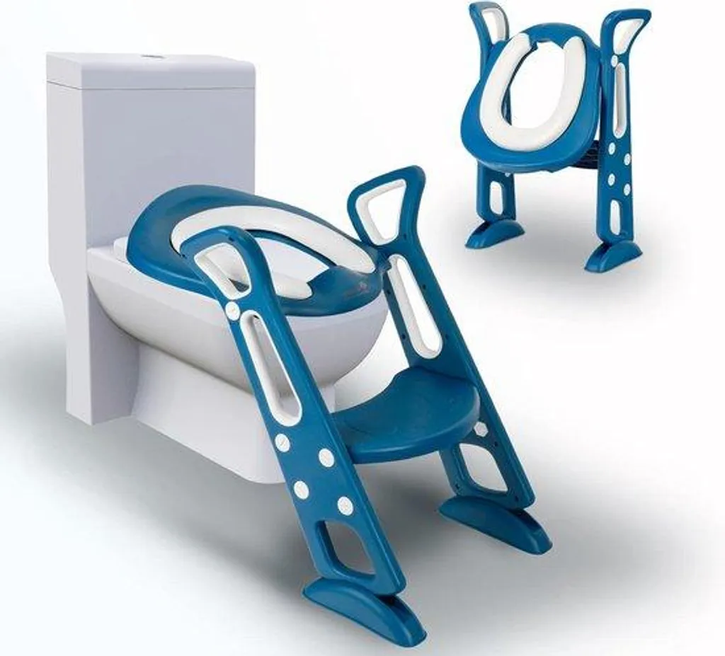 Escalier de toilettes pour enfant bleu réglable idéal pour l'autonomie
