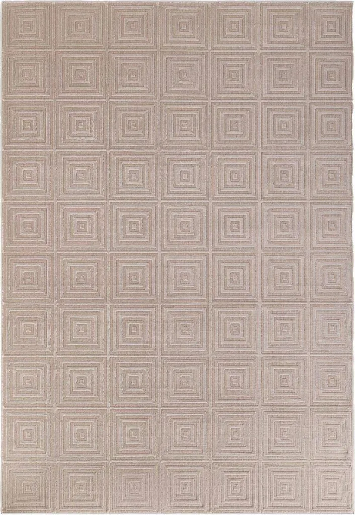 Tapis de salon tourmaline anti-froid à motifs géométriques relief chic