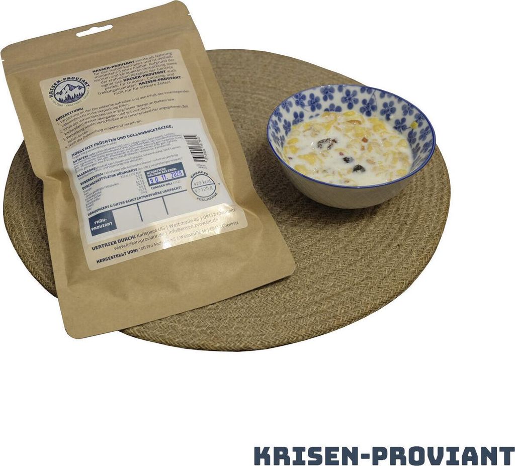 Krisen-Proviant - Müsli mit Früchten & Vollkorn, 125g