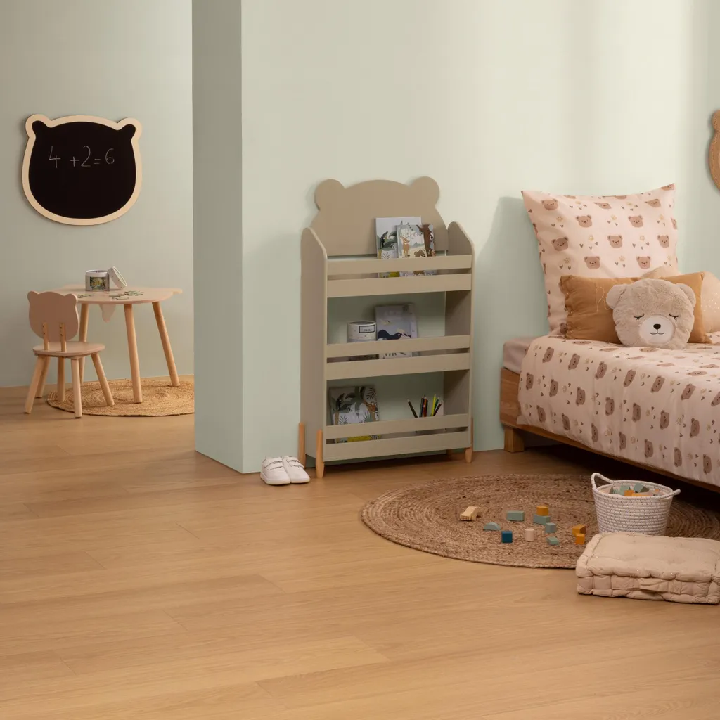 Bibliothèque de Rangement Douceur Beige 100cm pour Salon et Bureau - 3