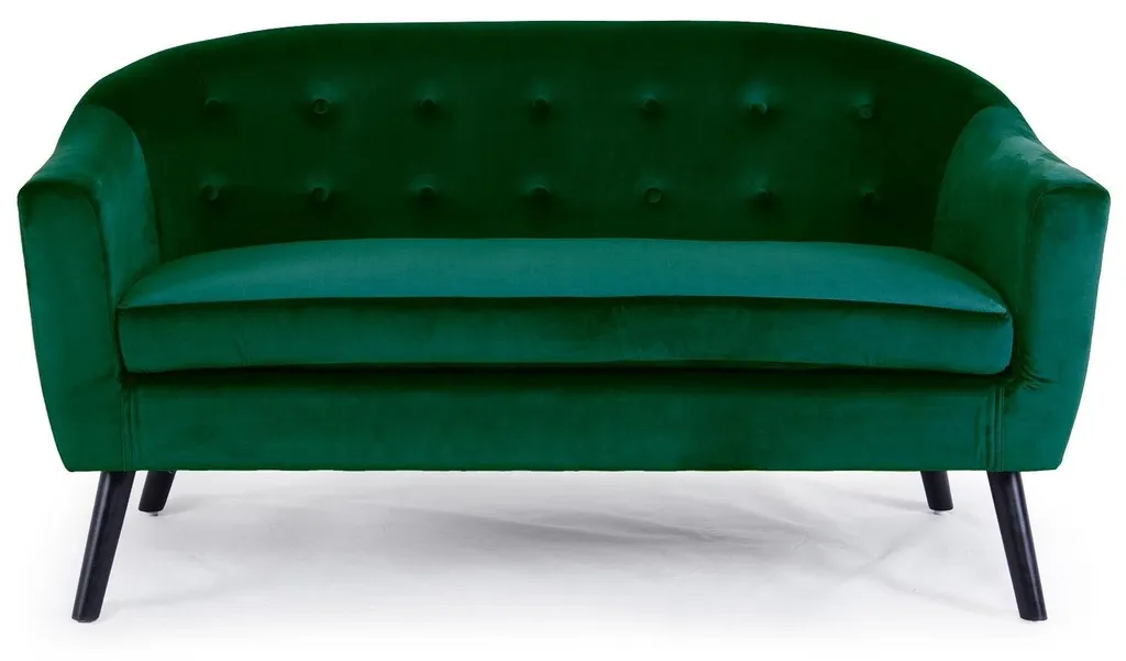 Canapé 3 Places Vert Velours Savoy Idéal pour Salon Chic et Confort
