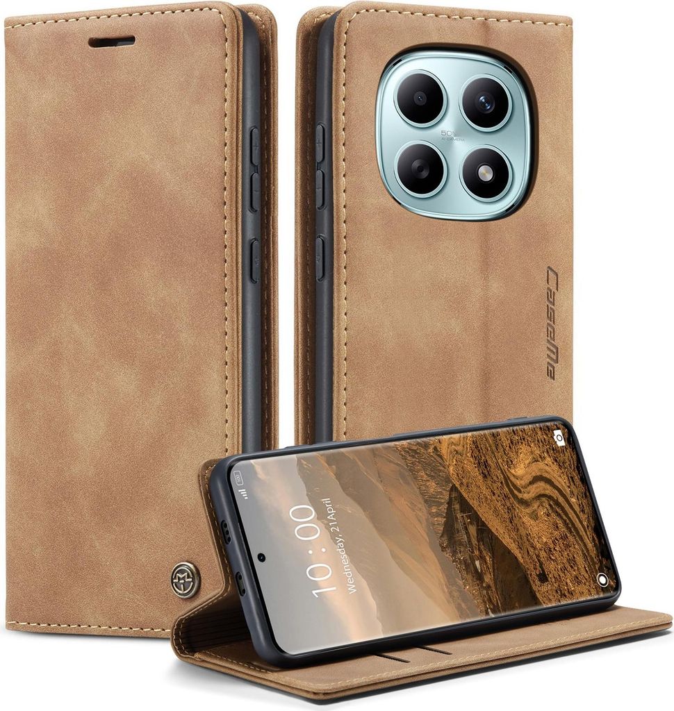 Xiaomi Redmi Note 15 / Poco M8 Hülle - CaseMe 013 Klapphülle - Braun