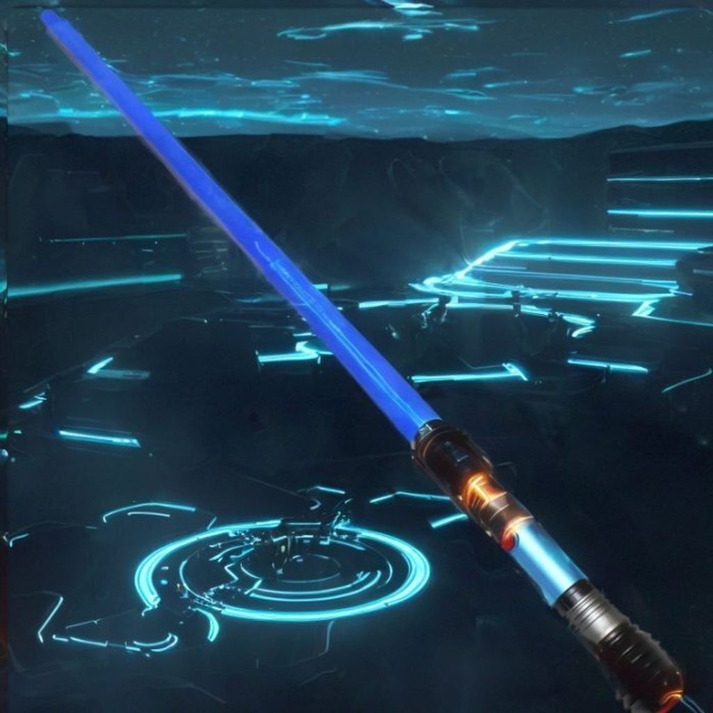 LED Teleskop Lichtschwert blau 83 cm I Spiezeug-Laserschwert mit Sound & Licht I  Robuste Spielzeugwaffe Lichtschwert Kinder