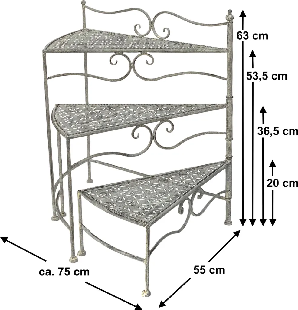 Porte-plantes stable pour optimiser l'espace escalier fleurs 55 cm