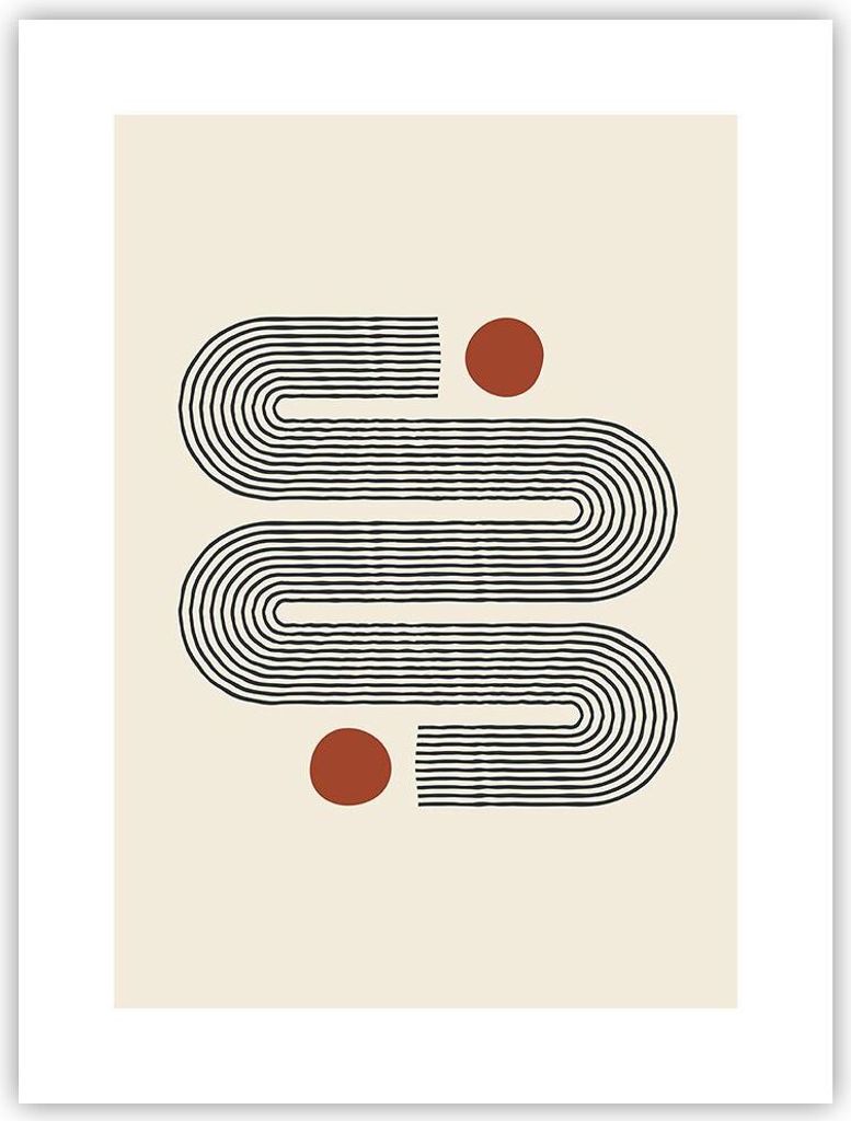 Poster - Poster ohne Rahmen - Minimalistisch Modern Abstraktion - 30x40 cm - Wand Bild - Wanddeko - Wandbilder - Kunstposter - Wandposter - Bilder ...