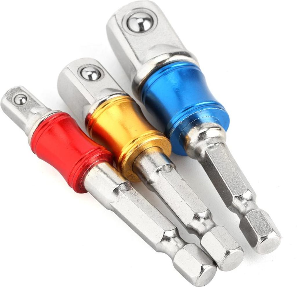 3Stück/Satz Sechskant-Bohrer-Einsatz-Adapter Antrieb Elektro-Schlagschrauber 1/4in 3/8in 1/2inTyp A