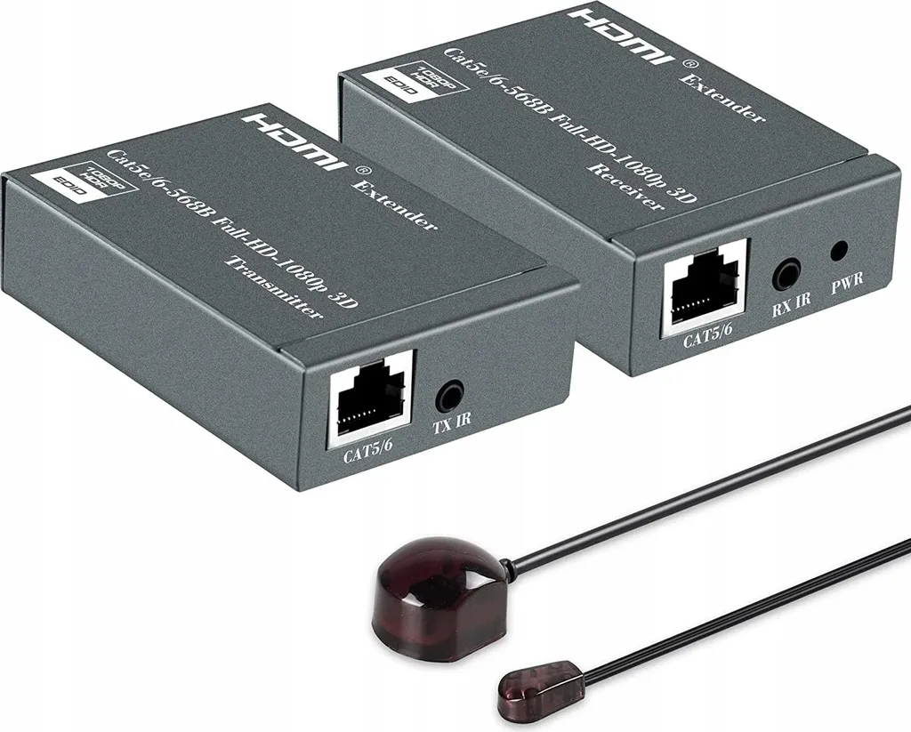 Extender HDMI vers RJ45 60m avec boucle locale et retour IR déporté