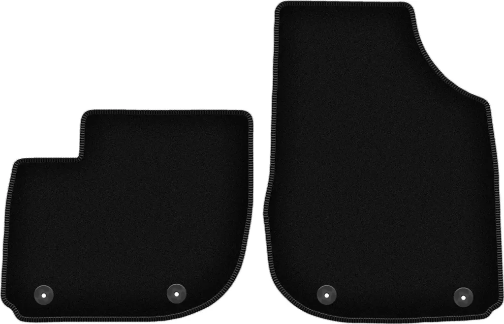 Wielganizator Tappetini Anteriori In Velluto Per Honda Jazz II (2002-2007) - 2 Pezzi, Nero, Fondo Antiscivolo, Qualità Base - 4