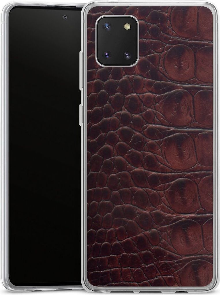 DeinDesign Handyhülle für Samsung Galaxy Note 10 lite Silikon Hülle Case Smartphone Schutzhülle Animalprint Krokodil Leder