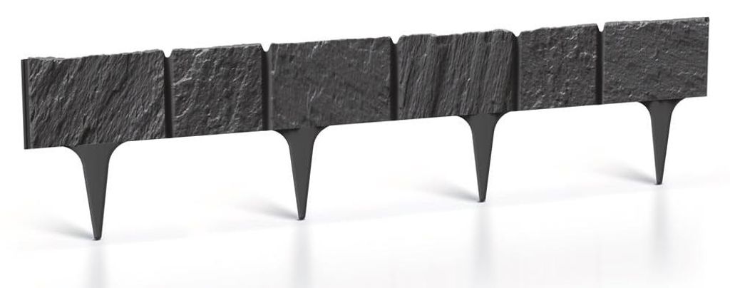Rasenkante Stein-Optik 15,6m Anthrazit, 20 Module, Produktbild 