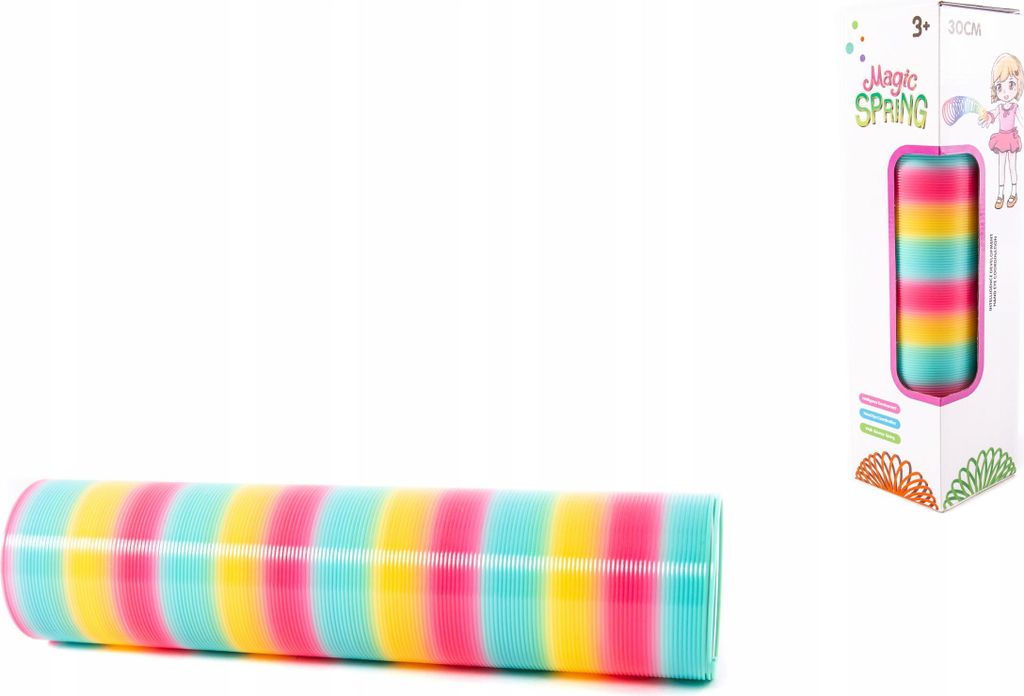 XXL Magische Spirale 30cm Lang Regenbogen Treppenläufer Geduldspiel Kindergeburtstag