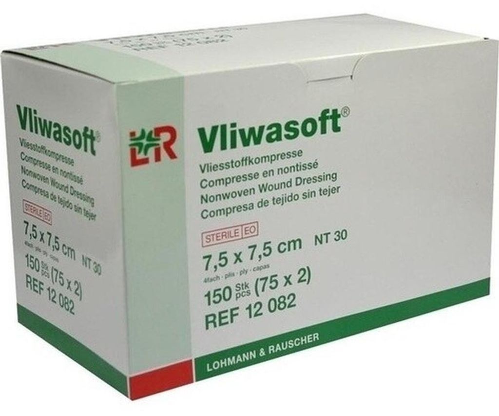 Vliwasoft steriele verbandkompressen, vliesmateriaal, Productafbeelding 