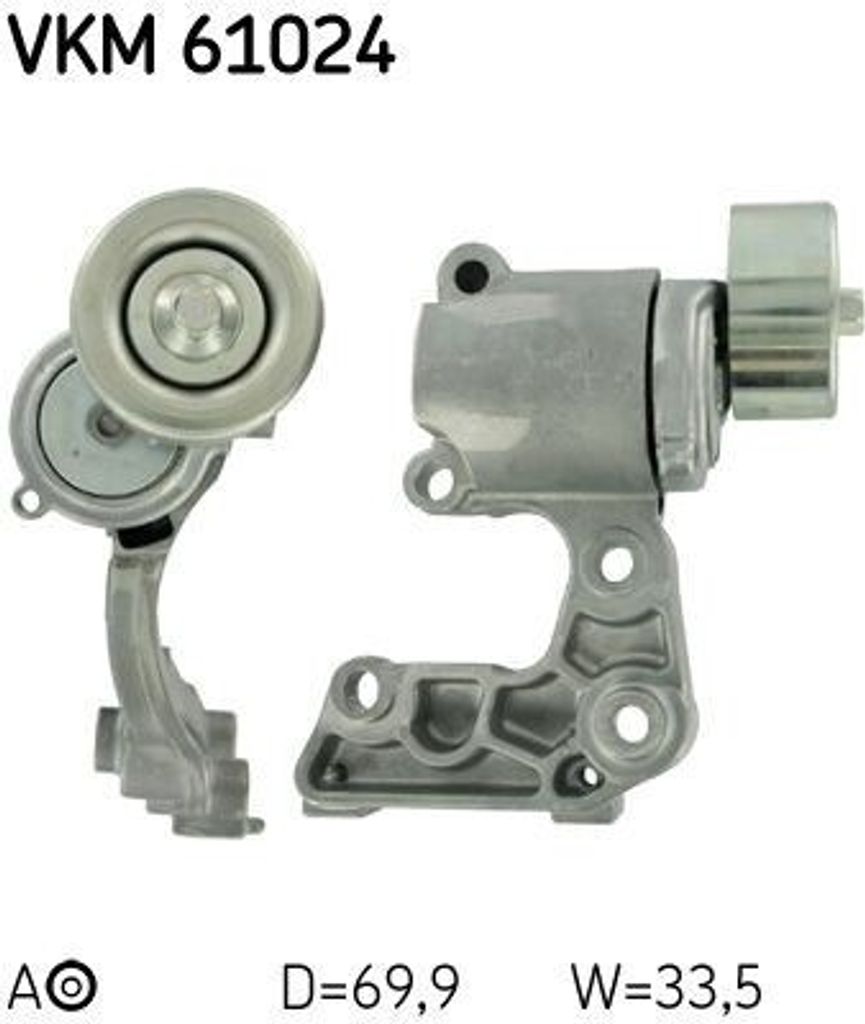 SKF VKM 61024 Spannrolle, Keilrippenriemen OE 1662031021 kompatibel mit GS, IS