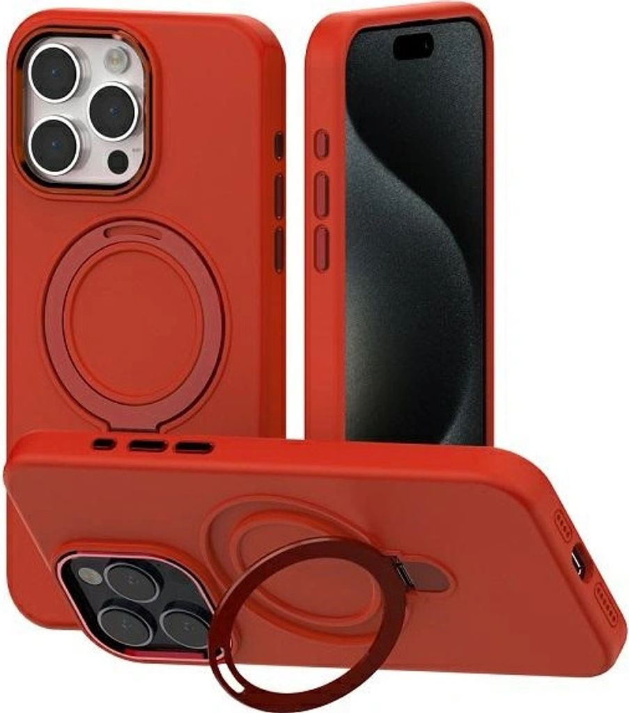 Mercury MagSafe Stand Silikon iPhone 15 Pro 6,1" rot /rote Schutzhülle