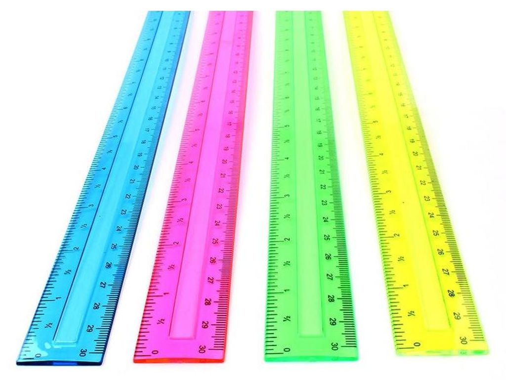 30 bruchsichere Kunststofflineale (30 cm) in Großpackung Produktbild 