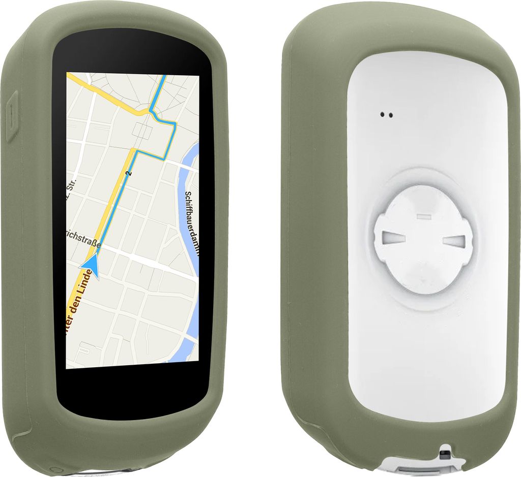 kwmobile Hülle kompatibel mit Garmin Edge Explore 2 - Silikon GPS Fahrrad Case Schutzhülle - in Pastellgrün