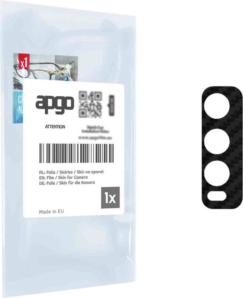 apgo Objektivschutz-Folie, Kameraschutz kompatibel mit Vivo Y70t, Carbon-Imitation, Rückseite Schutzfolie für Kamera-Insel, Hinten Folie, kratzfe...