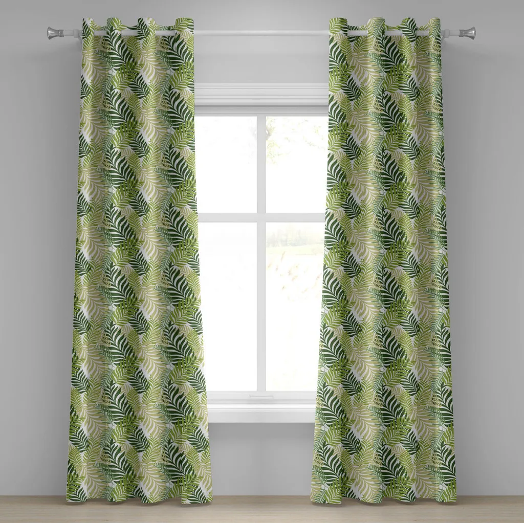 Rideaux Décoratifs Motif Botanique de Palmier pour Salon ou Chambre