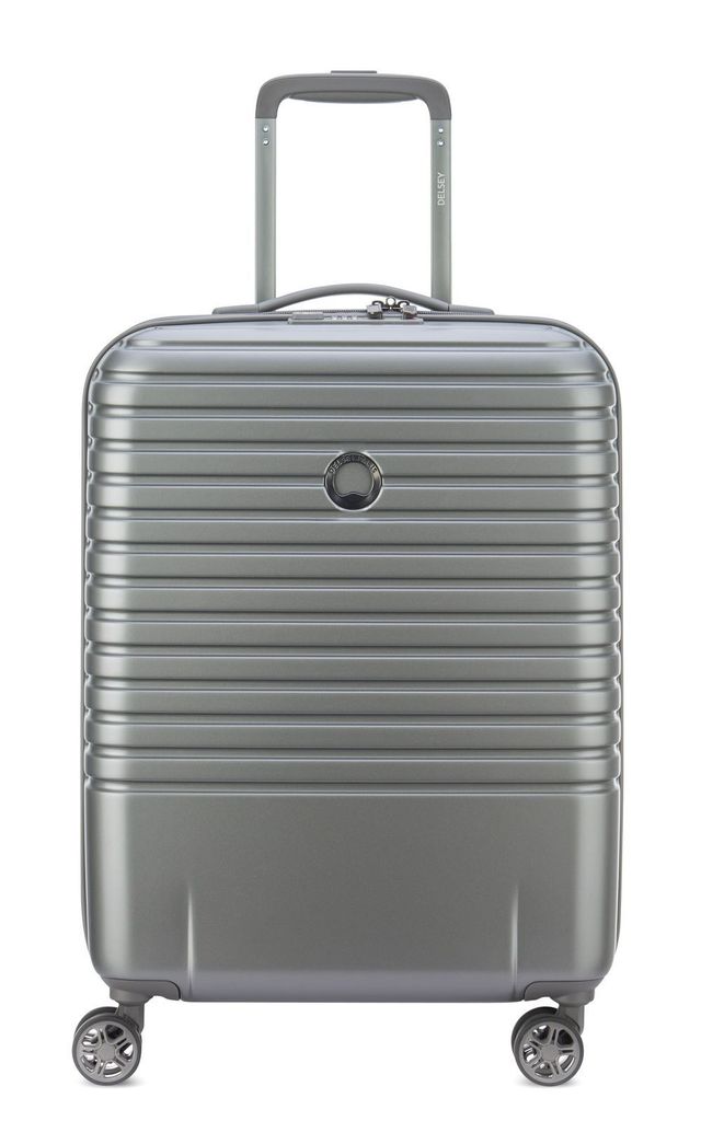 DELSEY PARIS Caumartin + 4 Double Rolls Cabin Trolley 55 Slim Line Grey grau