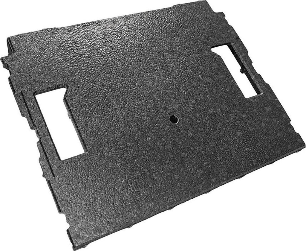A black foam insert for a tool case.