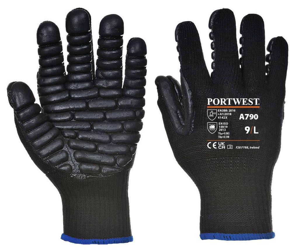 Portwest A790 Anti-Vibrations-Handschuh Black Gr. XL