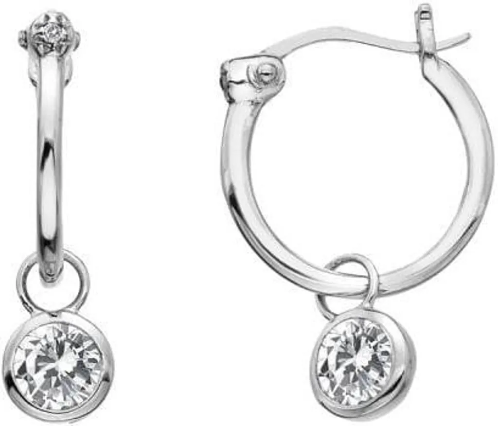 Hot Diamonds Orecchini Topazio Bianco DE628 Pendenti Argento 925