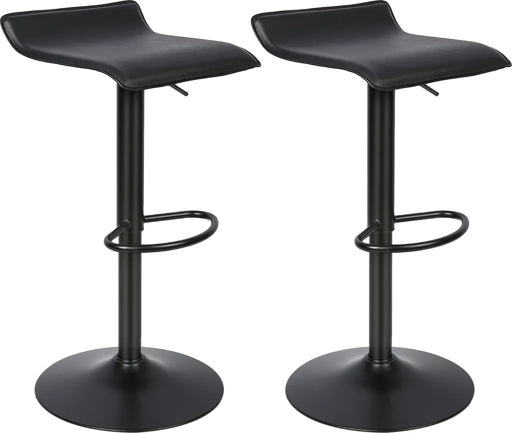 Tabouret de Bar Stable et Anti-rayures Lot de 2 Chaises Métal pour Cuisine