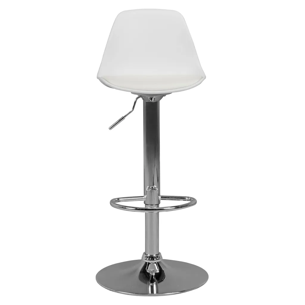 Tabouret de siège KORSIKA blanc - Chaise de bar design en similicuir - 3