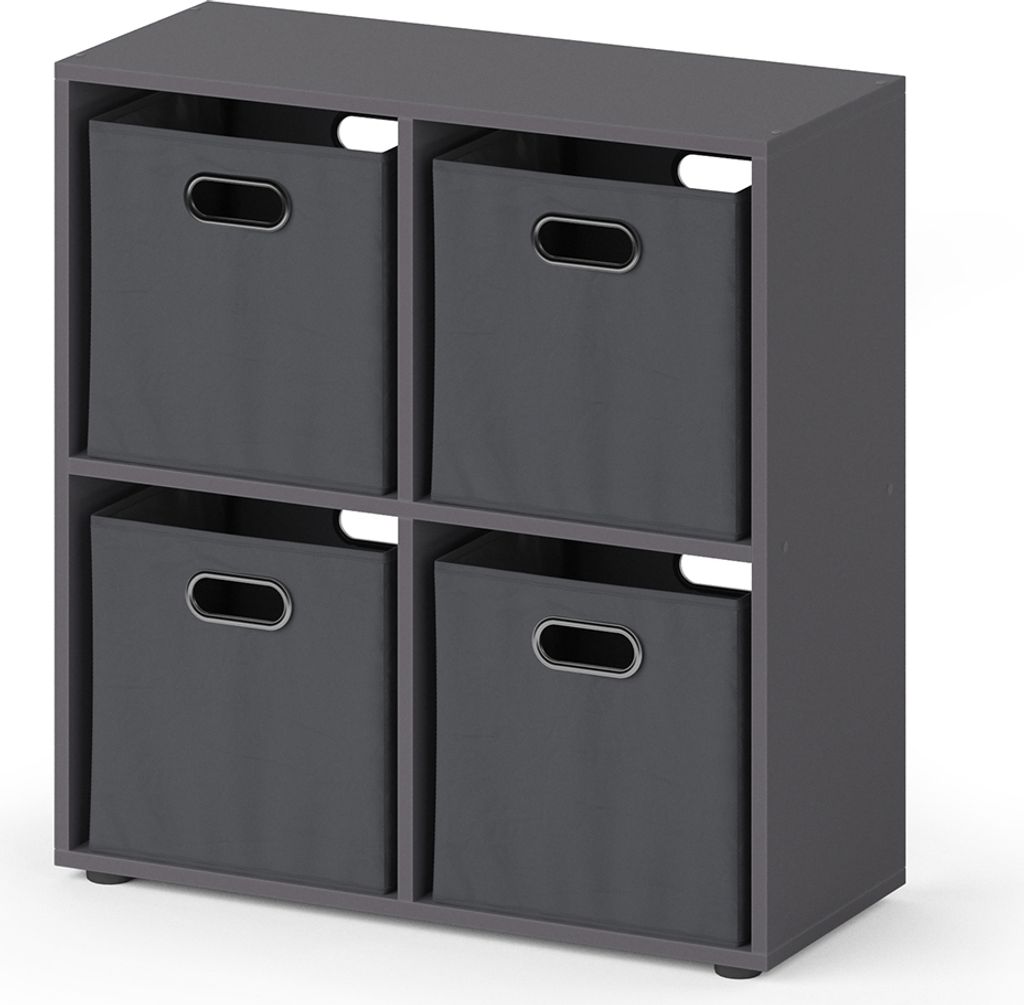 Raumteiler Vicco Tetra Grau 72.6 x 72 cm, Model 37176