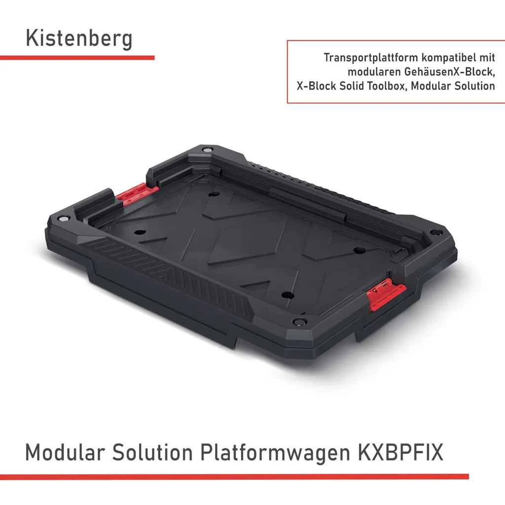 Plateforme fixe PLATFORM 585x440x70 mm noire pour support industriel - 2