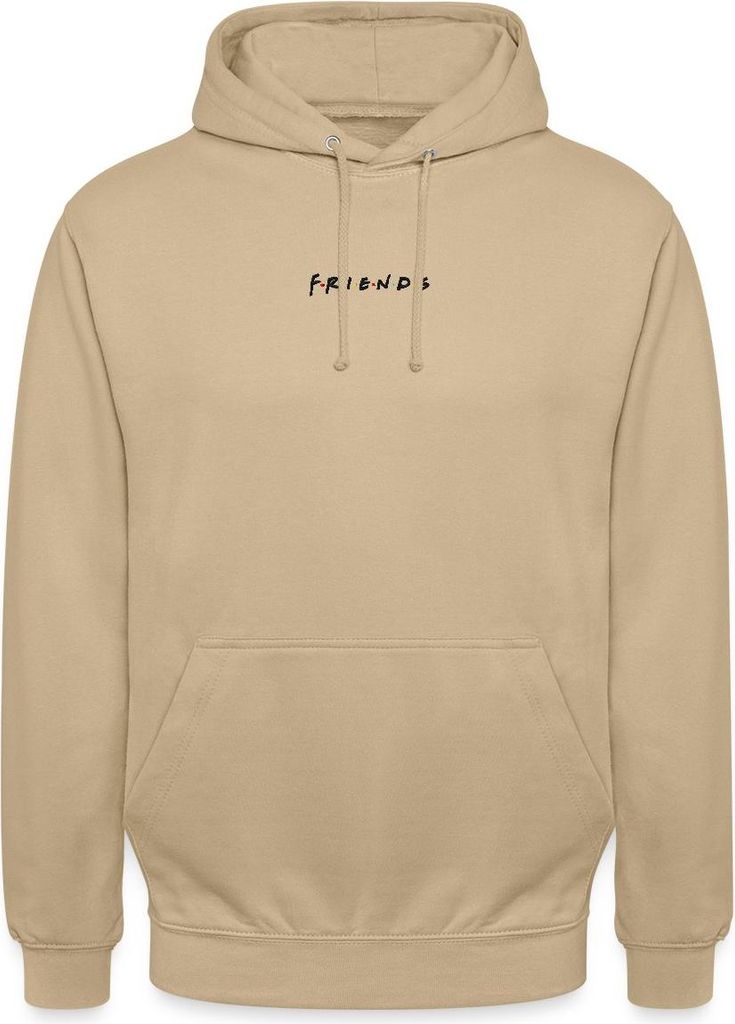 Spreadshirt Friends Offizielles Logo Stick-Design Uni Hoodie, S, Beige
