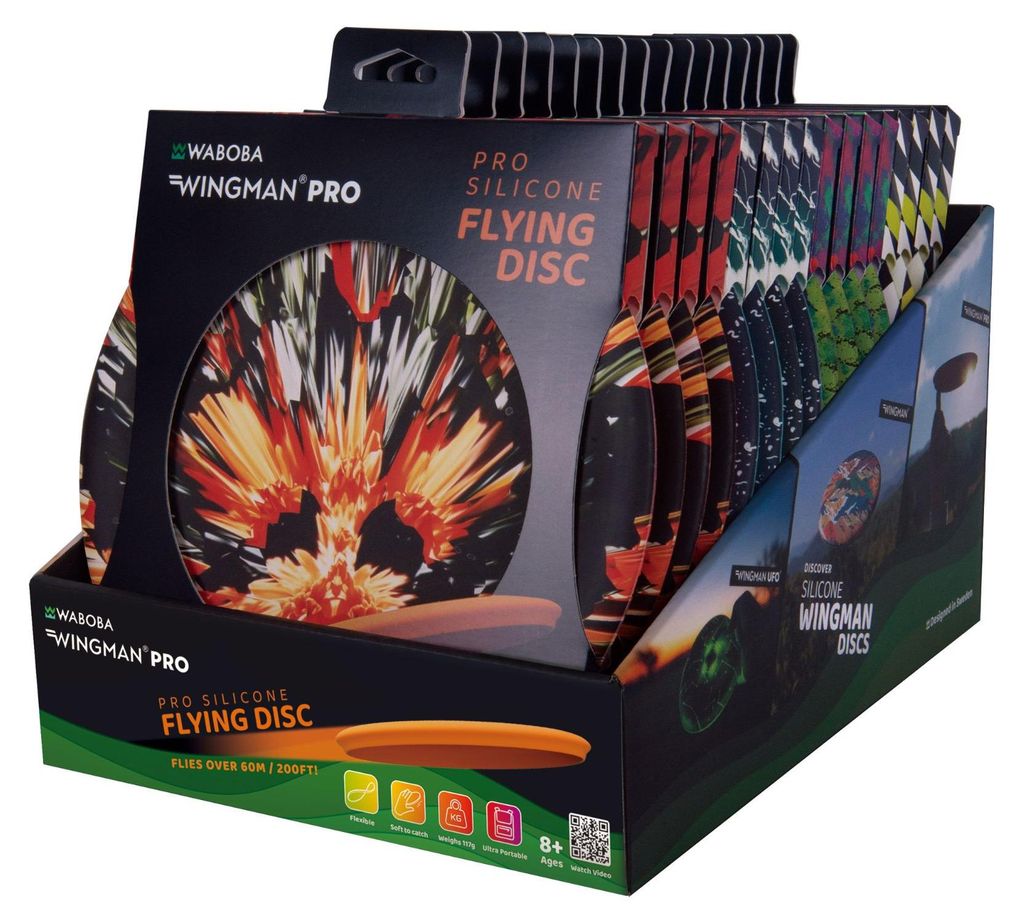 Waboba Frisbee Wingman Pro - großer Silikon-Flugdisc 8.2 Zoll