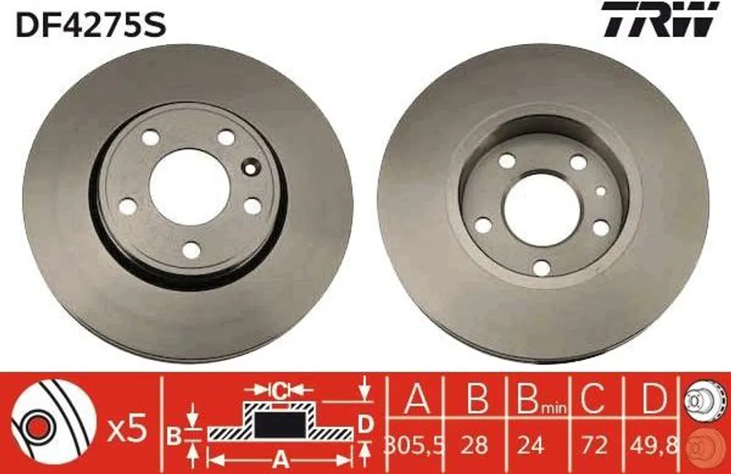 Disque de frein anti-vibration et sans sifflement pour Vivaro