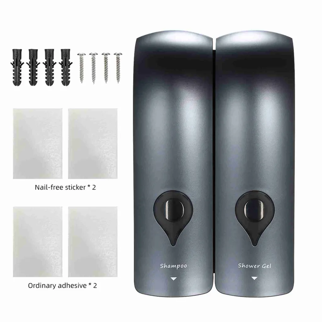 Dispenser Sapone Automatico Da Parete – 300 Ml, Senza Fori, Con Display Temperatura, Bianco Gel - 3