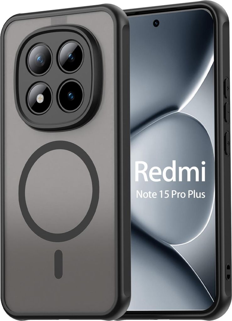 betterfon Matt Case für Xiaomi Redmi Note 15 Pro+ 5G / Poco M8 Pro 5G, Handyhülle, Schutzhülle, Kratzfest, Matt- Schwarz