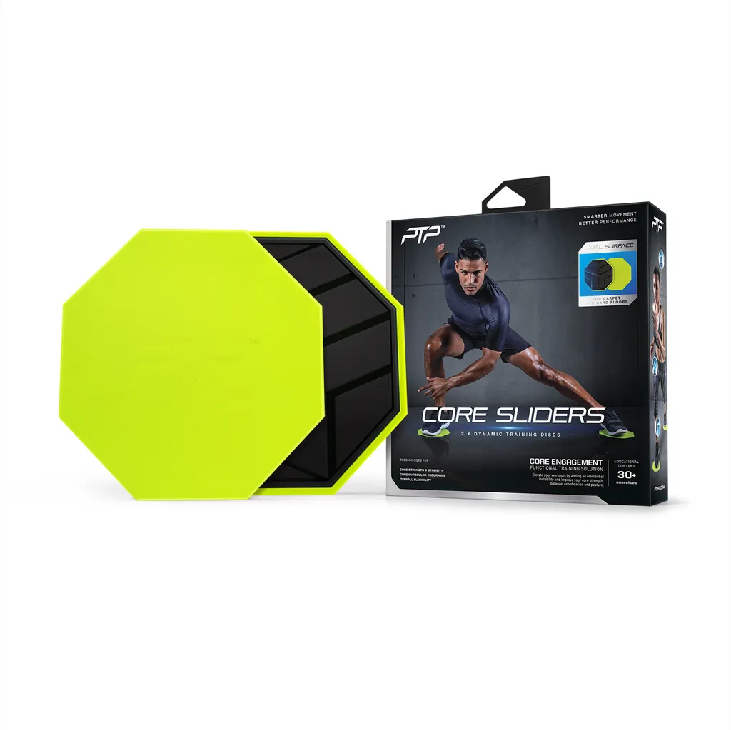 Disques de glisse Core Sliders Lime Dynamic Training Discs pour abdos