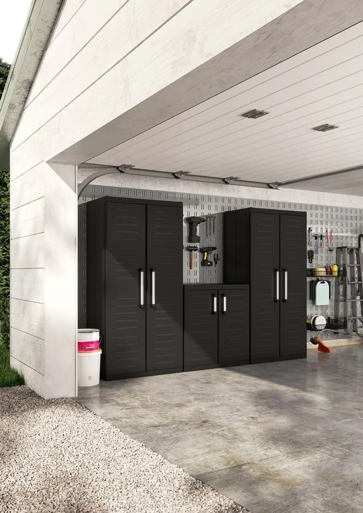 Keter Detroit XL Basso: Mobile Multiuso Nero per Lavanderia e Balcone - 3