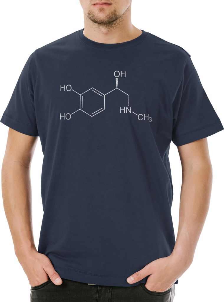 Urban Backwoods Adrenalin Molecule Lifting, Herren T-Shirt, Farbe: Navy, Größe: XS