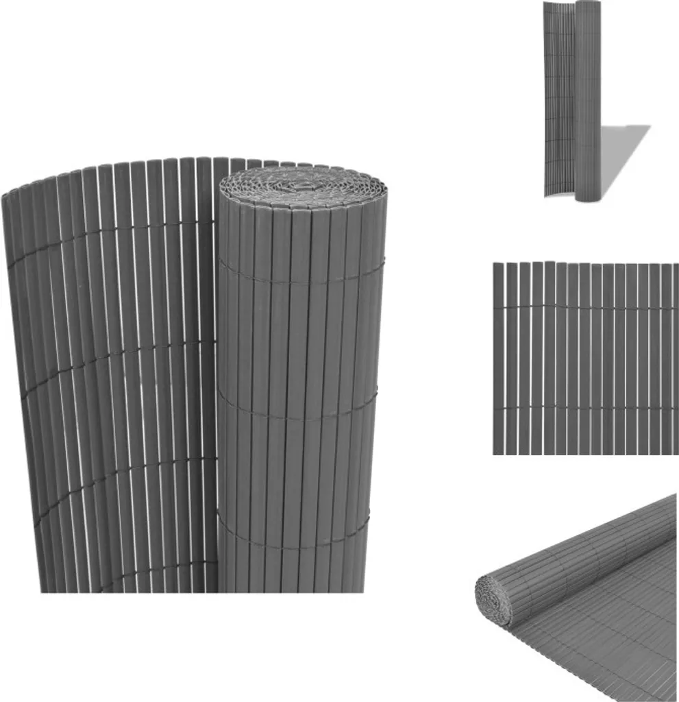 vidaXL Recinzione Bifacciale PVC 90x300 cm Grigia | Alta Durata
