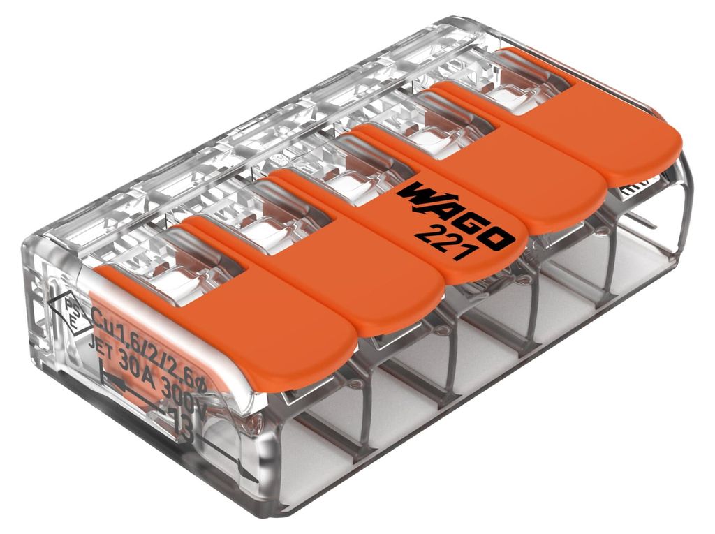 Wago COMPACT verbindingsklemdoos, 5-polig met hefbrug, max. Productafbeelding 