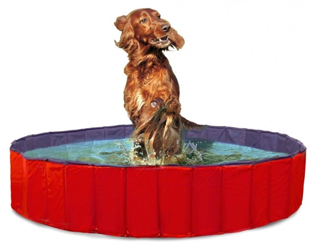 Karlie Doggy Pool - Hundespielzeug - PVC - Rot - 160x160x30 Produktbild 