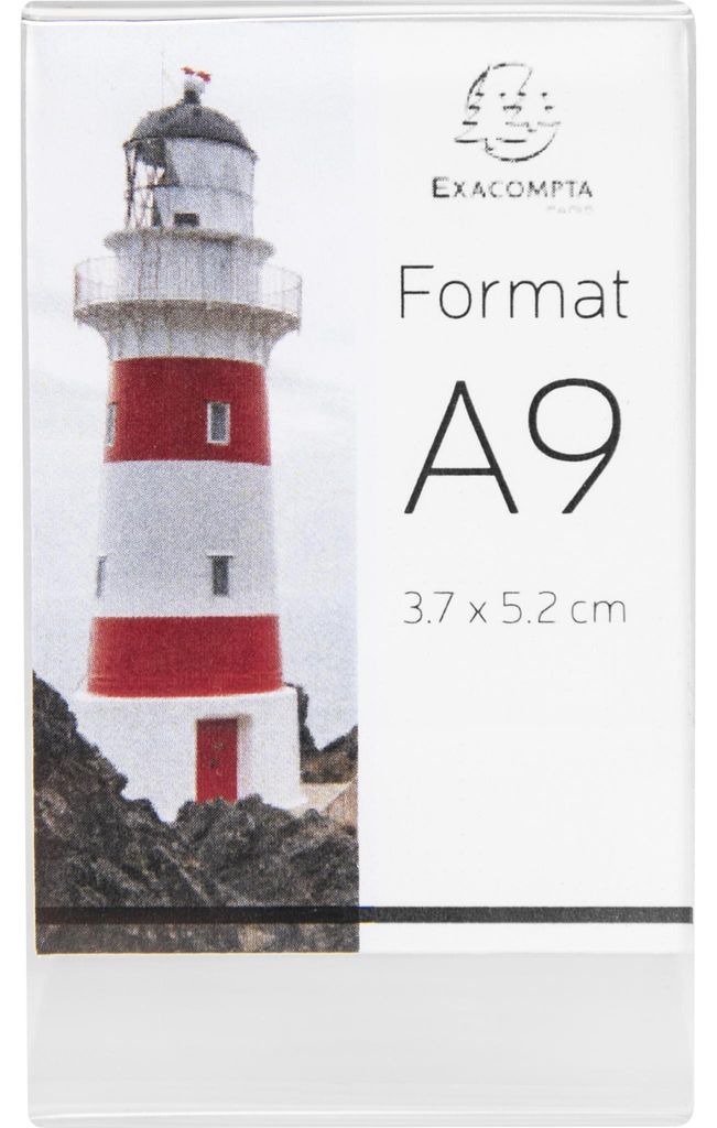 Exacompta 20x Set + 10 Tischaufstellern A9 Hochformat Exacryl Kristall 89058HD