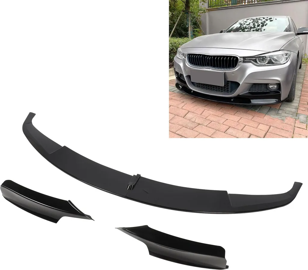 Kit Splitter Avant pour BMW Série 3 F30 F31 M-Sport : Look Sportif Noir