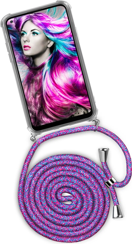 TWIST-Case + TWIST-Cord für Samsung Galaxy M11, Farbe:Crazy Unicorn (Silber)