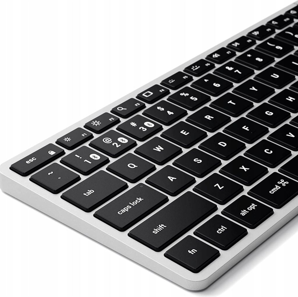 Satechi Slim X1 kabellose Tastatur Vollstndiges QWERTZ-Layout Bluetooth-Verbindung fr mehrere Gerte Wiederaufladbarer USB-C-Anschluss