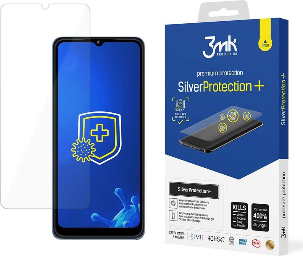 3mk Display Antimikrobielle Schutzfolie SilverProtection+ für T-Mobile T Phone 5G / Revvl 6 5G 0,21mm Self-Heal