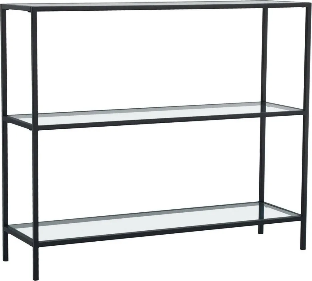 Console Fine pour Couloir Dimanche Noir - Rangement Entrée 100x30 cm