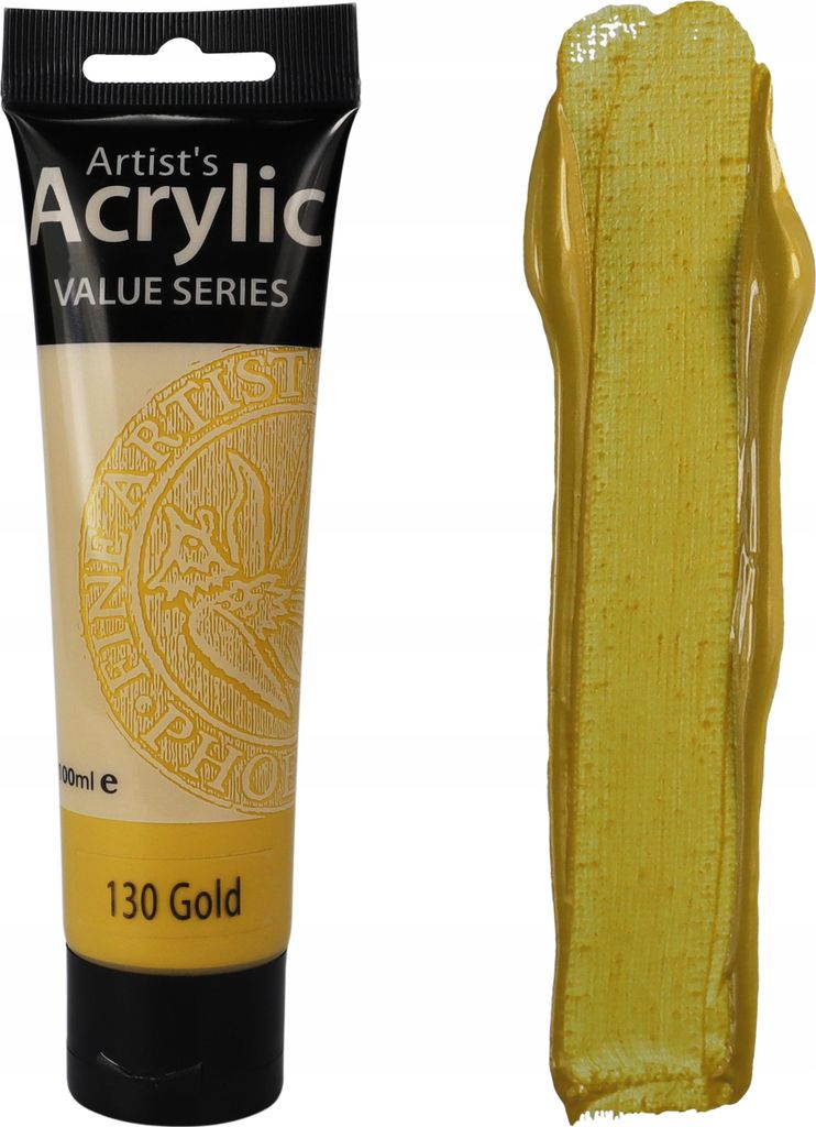 Künstlerische Gold Metallic-Acrylfarbe Phoenix 130 Gold 100ml